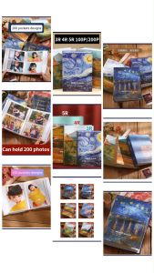 3R 4R 5R Oil painting style album 100 pockets 200 pockets insert photo album for family gift