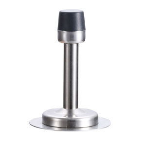 Suomi Stainless Steel Rubber Door Stopper Free Punching Wall Mounted Silver Black Door Stopper
