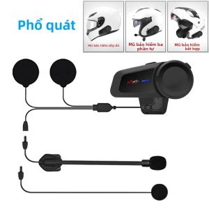 Tai Nghe Bluetooth Maxto M2 Cho Mũ Bảo Hiểm Xe Máy Liên Lạc Giữa 6 Người Lái Phạm Vi 1000M FM MP3 Chống Nước IP67 BT5.0 Chức Năng Ghép Nối Đa Năng