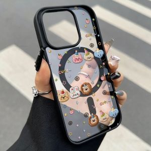 The Little Calico Cat Acrylic Phone Case For iPhone 17 Pro Max 16 15 13 11 12 14 Pro Max 17 Air Magnetic Transparent Cover Funda