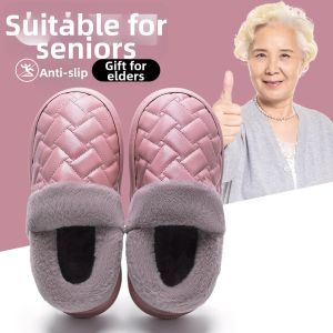 Waterproof Leather Indoor Outdoors Slippers Antislip