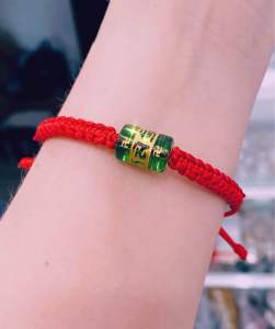 [HCM]Vòng tay chú đại bi chỉ đỏ vòng tay bình an vòng may mắn khắc chú kèm túi nhung