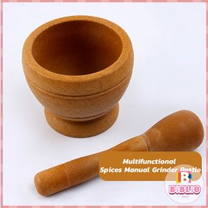 BIBLIO Multifunctional Spices Manual Grinder PestleBowl Household Minced Tool Garlic