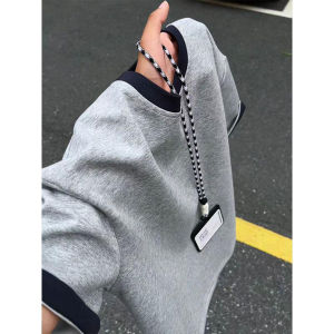 Couple-friendly Summer American Style Crew Neck Patchwork Tee