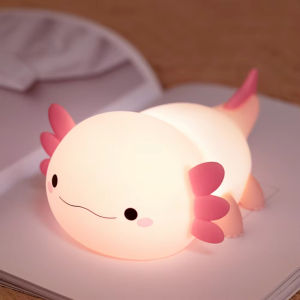 Creative new doll face dinosaur night light childrens silicone USB rechargeable timed pat LED bedside lamp creative gift