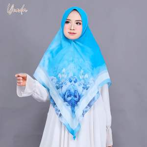 Khimar printing ceruti babydoll 2 layer YUNDA Y01