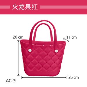 Fashionable Hollow out Portable Waterproof Mini Outdoor Beach Bag DIY Handbag EVA Material Breathable Storage Pocket Bag