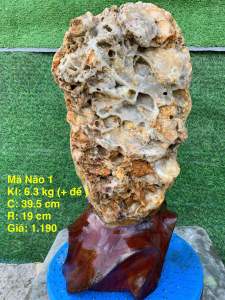 Đa Mã Não mặt lũa tự nhiên đẹp nghệ thuật (MN1 - Kl: 6.3kg (+đế )- C: 39.5cm - R: 19cm)