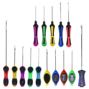 5pcs/set Carp Fishing Bait Needle Set Stainless Steel Bait Drill Pop Up Boilie Rigs Splicing Needle Carp Hook Link Making Tool