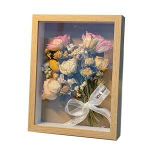 กรอบรูป กรอบรูปดอกไม้ กรอบรูปดอกไม้แห้ง กรอบโชว์ดอกไม้ สามมิติ วางได้แนวตั้ง-นอน สําหรับตกแต่งบ้าน กล่องใส่ดอกไม้ แบบกลวง สามมิติ DIY มี 3 สี