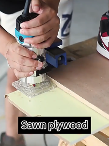 REAIM Electric Saw Woodcutter Handheld Palm Wood Router Electric Wood Trimmer Laminate 800W