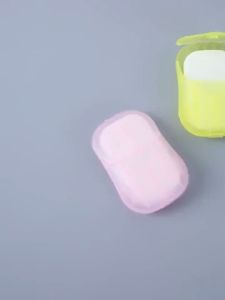 20pcs/box Travel Disposable Soap Mini Paper Anti Virus Hand Wash Portable Sabun Tangan Kertas Melancong Kertas Sabun