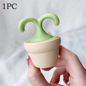 2/1Pcs Potted Plant Eye Massager Portable Ice Compress Rollerball for Puffiness & Dark Circles Relief Travel Face Neck Care Tool