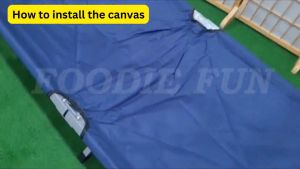 [Canvas] Camping Bed Canvas with Pocket High Quality Fabric Replaceable bed Canvas Outdoor Bed Oxford Canvas