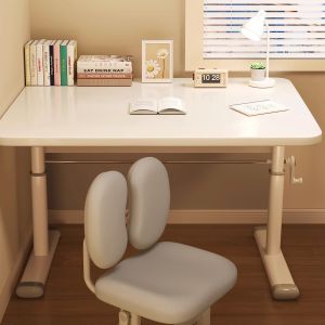 Foldable Solid Wood Study Desk Bookshelf