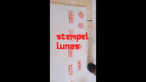 Stempel Lunas Bulat 2 cm Persegi Panjang 15x4 cm