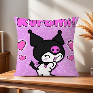 Sanrio | Sanrio Kuromi Hoạt Hình Đệm Gối Cotton Polyester Vuông Sofa Phòng Khách Văn Phòng Quán Cà Phê Xe Trang Trí Gối