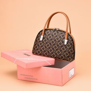 SHIPAILUO | Mothers Day Gift Womens Mini Handbag Vegetable Buying Purse Elderly Mom Pocket Soft Shell Bag Geometry Pattern British Style