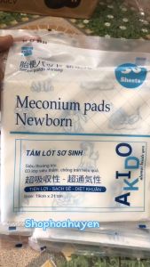Tấm Lót Phân Sơ Sinh Akido Không Chứa Sulfate Khử Nước Dùng Một Lần 19x20cm Túi 30 Tấm