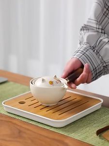 🚩พร้อมส่ง🚩ชุดน้ำชา กาน้ำชาเซรามิกสวยงามมีด้ามจับ ชุดชงชาจีน ชุดชาน่ารัก