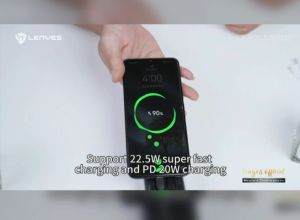 PX158D - Powerbank LENYES PX158D Powerbank 10000mAh 22.5W + PD20W Transparan Super Fast Charging Digital Display Indicator Built In Cable Power Bank