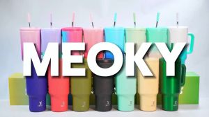Meoky 40oz Cup Insulated Tumblers 5-layer process Double Layer Insulation Mug - 304 Stainless Steel - Spill-Proof Lid - Gift