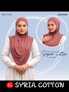 💝️ Premium Syria Cotton Free Inner ! Instant Tudung Sarung