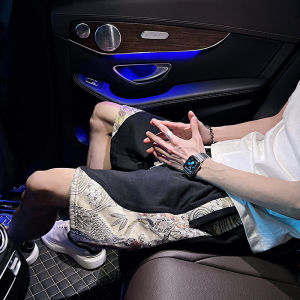 กางเกงขาสั้นผู้ชายทรงหลวมสไตล์ใหม่ปักลายฤดูร้อน 5 ชิ้น กางเกงขายาวลำลองสไตล์ชาติพันธุ์ ทรงตรง ระบายอากาศได้ดี ผ้าโพลีเอสเตอร์