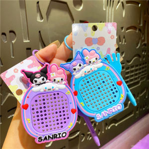 Cureful Cartoon Kurokos Girl And Cinnamon Dog Graffiti Drawing Board Keychain Backpack Decoration Magnetic Steel Ball Ornament