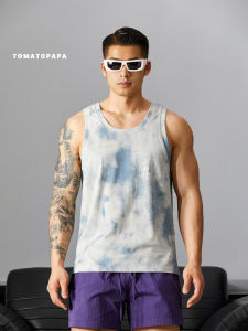 TOMATOPAPA | Gradient Dyeing Sleeveless Vest For Running Casual Wear