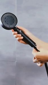 Vòi Sen 8 Chế Độ Có Lõi Lọc Tiết Kiệm Nước Màu Đen Bạc Trắng Sang Trọng Tia Nước Nhỏ
