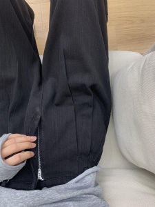 Quần Jeans Denim Ống Rộng Cạp Cao Màu Đen Cho Nữ Quần Dài Đến Sàn Mùa Thu 2024 Quần Jeans Denim Ôm Dáng Cổ Điển