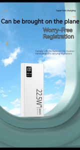 100000mAh powerbank fast charging original PD22.5w for iphone type c With 2 cables USB power bank airport  USB dual output dual input