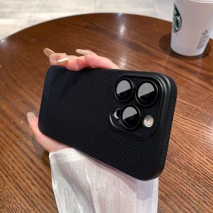 Ultra-Thin Breathable Magnetic Absorption Grid Heat Dissipation iPhone 14 pro Max Case Full Cover Slip-Resistant Lightweight Clear