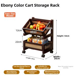 TUOJUE | Multipurpose Snack Storage Side Table Mobile Organizer