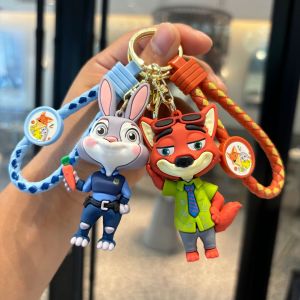Anime Zootopia 2 Figure Cute PVC Doll Car Key Ring Accessories Bag Pendant Charm Perfect Christmas Gift for Her