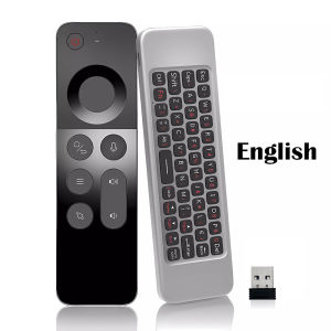MRSVI W3 Voice Air Mouse Remote Control 2.4G English Arabic Handheld Mini Wireless Keyboard for Android TV BOX/Windows/PC