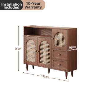 Antique Style Narrow Sideboard 30cm Width
