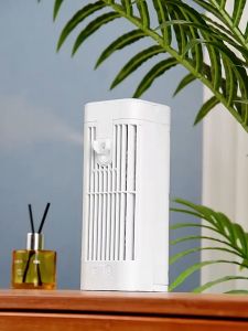 Desktop Air Conditioner Fan with Ice Water Tank Cooler Household Cooler Air Spray Refrigeration Hanging Fan Small Air Conditioner Indoor Water Cooling Electric Fan Night Light Cooling Fan 3600mA