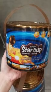 มาโอจิ สตาร์ คัพ ช็อคโกแลตถ้วยจิ้ม 100 ชิ้น/กระปุก ขนมช็อคถ้วยตัก ช็อคโกแลตจิ้มแบบถ้วย