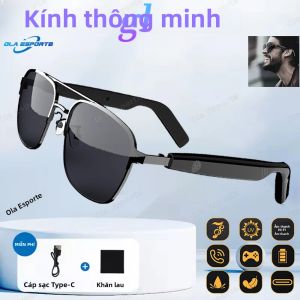 Kính Âm Thanh Thông Minh Dành Cho Nam Và Nữ Tai Nghe Bluetooth Không Dây HD Có Micrô Chống Bụi Chống Nước Kính Râm Chơi Game Dẫn Khí