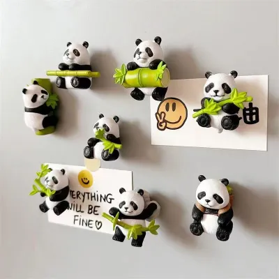 Cute Panda Fridge Magnet Creative 3D Stereoscopic Travel Cultural Souvenir Gift Magnetic Home Decoration New Chinese Style