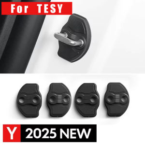 Silicone Door Lock Striker Protector Cover 4Pcs Anti-rust Quiet Closing Cap For Tesla Model 3 Highland New Model Y Auto Accessor
