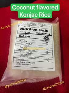 Dry Konjac Rice (Coconut flavored) Low Carb Keto tanpa lemak low karbohidrat No Need Cook Travel Camping Food