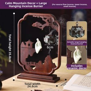 YILI DECO | Pine Guest Incense Burner Indoor Hanging And Tabletop Suitable For Sandalwood And Agarwood Incense