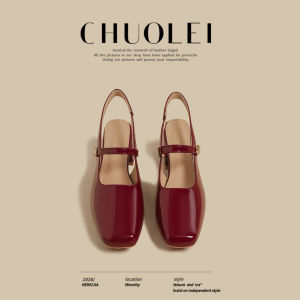 CHUOLEI | French Style Open Toe White Mary Jane Heels