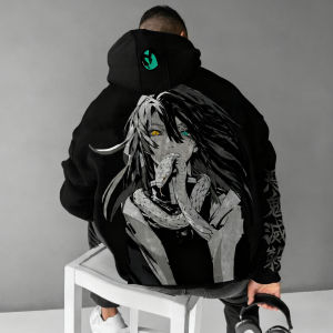 Bandai | Demon Slayer Anime Autumn/Winter Hoodie 2025 Mens New Iguro Obanai Printed Harajuku Casual Loose and Versatile Parent Child Top