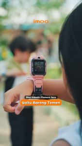 IMOO Z7 Watch Phone Jam Anak Pintar Front & Rear Dual Camera Video Call GPS - Waterproof