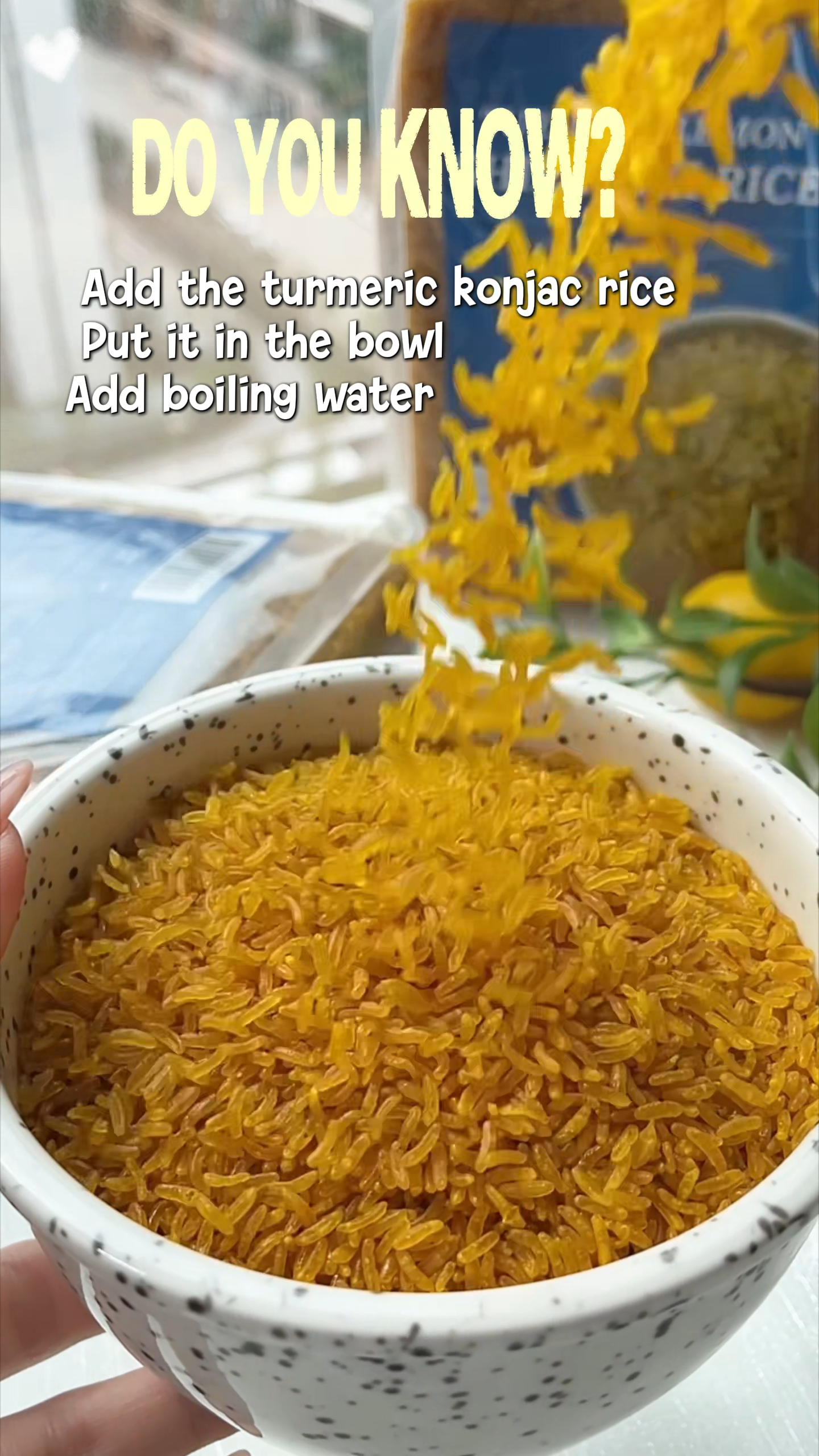 Turmeric Lemon Shirataki Rice Dried rice low carb Nutritious filling & Higher dietary fiber More healthier diet