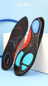 Poron Shock Absorption Shoe Insoles Flat Feet Arch Support Sport Insole Heel Pain Relief Shoes Pad Sport Insole 1pair